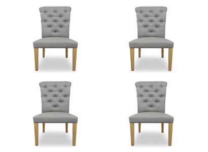 4x Stühle Stuhl Polster Design Lounge Sitz Lehn Garnitur Sessel Chesterfield